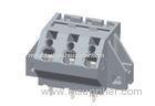 Gray 300V 245 Series 7.5mm Pitch PCB Mount Terminal Block With Fixing Flanges