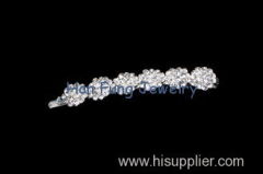 Wedding Crystal Bridal Jewelry With Elegent Flower Crystal Clips