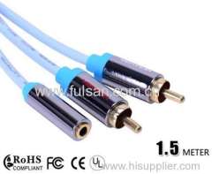 3.5mm stereo to 2rca cable Audio Cable