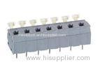 Gray 7 Poles or 2 - 24P Front Entry PCB Terminal Blocks With Spring Clipping