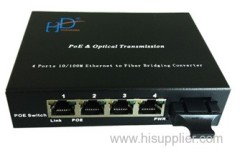 PoE media converter PoE Ethernet Switch single mode media converter single fiber media converter