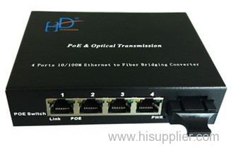 10/100 Base-TX/FX PoE Ethernet Switch 20Km SC (Single Fiber,Single mode)