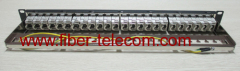 CAT.6a FTP Patch Panel 1U 24 ports with RJ45 keystone jack