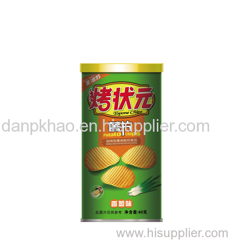 Potato chips,chives taste,famous logo