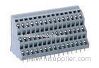 IEC 2P - 24P Triple Deck PCB Mount Terminal Block with Strip 10.0/10.16mm Pitch (2 Solder Pins)