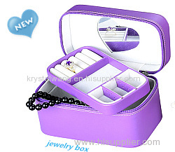 2014 hot sale purple leather jewelry box L 'oreal brand suppliers