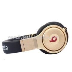 Cheap Monster Beats by Dr.Dre Pro 24K Black with Gold Noise Cancelling Headphones