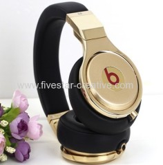 Cheap Monster Beats by Dr.Dre Pro 24K Black with Gold Noise Cancelling Headphones