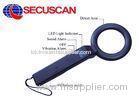 High Sensitivity Black Hand Held Metal Detector for Private Public Buildings