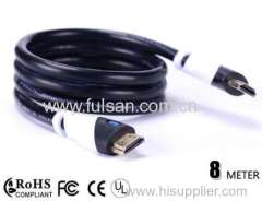 8m HDMI cable A type to A type gold plated push connector for LCD HDTV home theater