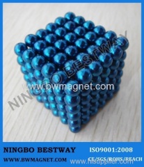 D5mm Blue Color Magnetic balls /Small magetic balls blue coating