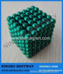 D5mm magnetic ball toy green color sphere
