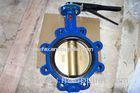 Minimized Operating Torque BS4504 PN10 / PN16 Flanged Cast Iron Lug Wafer Butterfly Valve