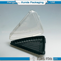 Triangle plastic packaging contianers with cover for cookie
