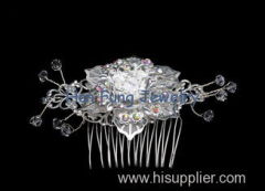 Female charming Crystal Bridal Jewelry hair comb for wedding T00041