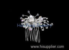 Handmade stylish and clear Crystal Bridal Jewelry hair comb for wedding T00037