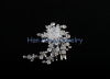 crystal bridal jewelry clear crystal hair comb with silver plating SL1875