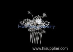 OEM Special design Crystal Bridal Jewelry hair comb with exquisite craftsmanship T00047