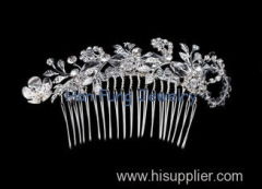 unique fashion design Crystal Bridal Jewelry hair comb T00051