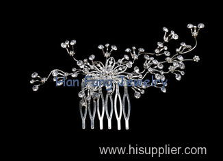 Simple fashion women's succinct and stylish Crystal Bridal Jewelry hair comb T00061