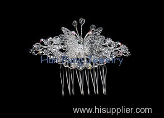 Clever design hair comb with tiata shape Crystal Bridal Jewelry for Anniversary TL8534