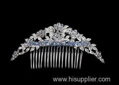 Handmade stylish and clear Crystal Bridal Jewelry hair comb with competitive price TL2505