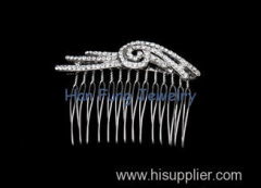 Handmade stylish and clear Crystal Bridal Jewelry Personalized hair comb T9908