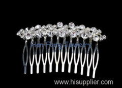 Succinct hair comb with crystal arranged in rows Crystal Bridal Jewelry TLFC06