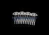 Succinct hair comb with oval shape with crystal Crystal Bridal Jewelry TLFC06
