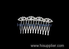 Succinct hair comb with oval shape with crystal Crystal Bridal Jewelry TLFC06