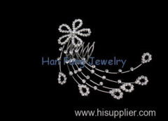 Special designed Crystal Bridal Jewelry clear and succinct crystal hair comb TLA058