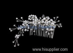 OEM / ODM hair accessory pearl and Crystal Bridal Jewelry with high quality TLFC285