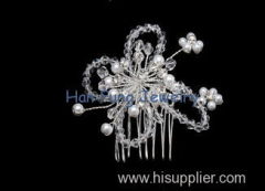 OEM / ODM Crystal Bridal Jewelry hair comb with vivid butterfly-shape with crystal TLFC103