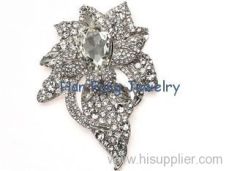 Hot Sell Brass Fabric Bridal Crystal Rhinestone Crystal Bridal Jewelry Brooches B8804062