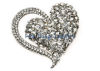 Fashion Sparking Heart Crystal Bridal Jewelry Wedding Invitation Brooch