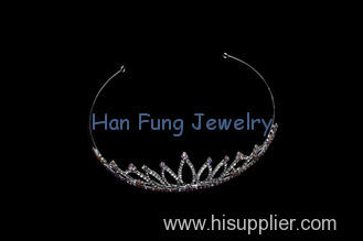 Blink Bridal Tiaras And Crowns With AB Crystal 925 Sterling Silver Plated Hair Accessories for Women TR3126