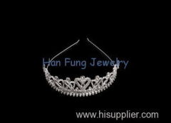 Classic Wedding Tiara With Crystal Silver Plated Bridal Tiaras And Crowns TR024
