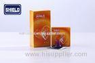 Health Super Thin Spike Ribbed Condoms Fruit Orange , ISO4074 2002