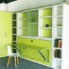 fold down students / Pupils bookcase wall bed mechanism for Dormitory