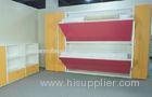 Wood Panel Bunk Wall Beds , Dormitory space saving fold down wall bed