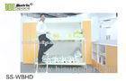 MDF transformable Modern Wall Bed , Kids Bunk Wall Beds with Stairs