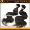 Body Wave Virgin Human Hair Extensions Natural Black / Brown Color