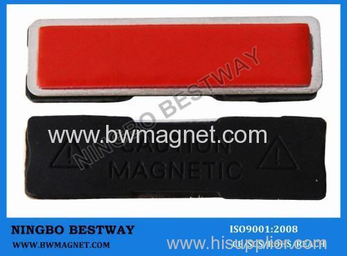 Magnetic named badge holder