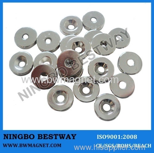 NdFeB Countersink Magnet D13.8*(6.6-3.5)*4mm Ni coating