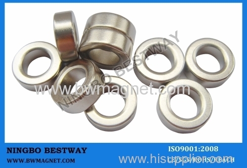 N33EH Ring NdFeB Magnet OD6*ID8*T6.35mm Ni Coating