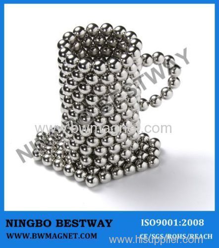 D5MM Balls Magnetic with Silver Coating intelligence buckyball sphere