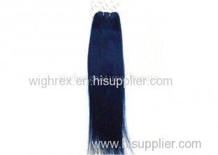 Blue Customized Chinese Colored Non Remy Human Hair Extensions