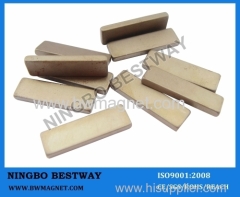 Sintered permanent block magnet separator magnets