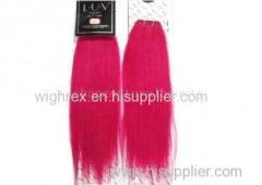 Chinese Colored Red Silky Straight Non Remy Human Hair Extensions