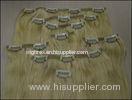 Straight Silver Real Hair Clip In Hair Extensions 100 g/pack 100% Human European hair